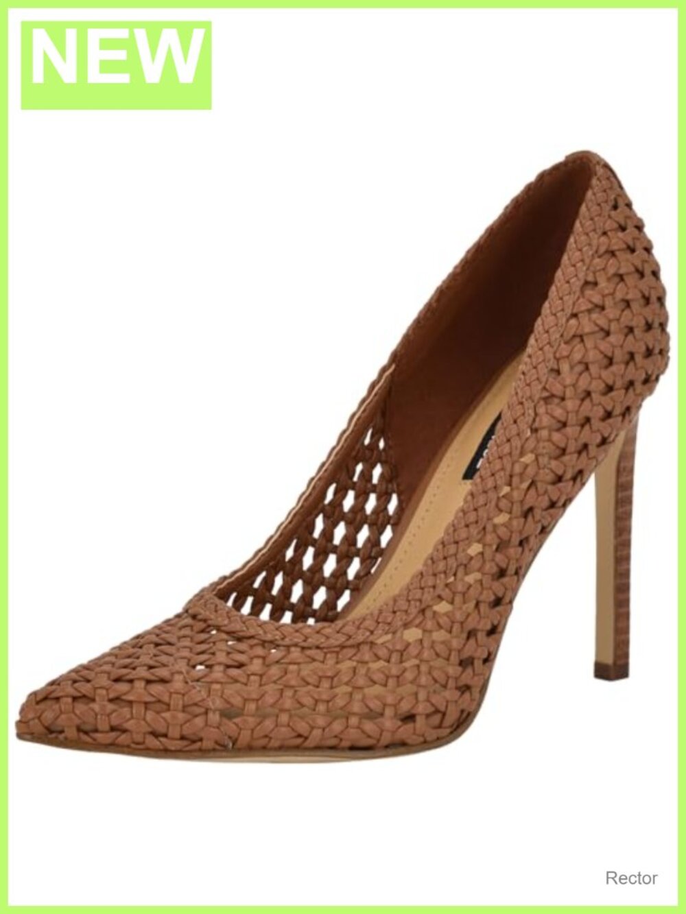 Nine West Tatiana Stiletto Heel Pumps Faux Leather Pointed Toe Slip-On